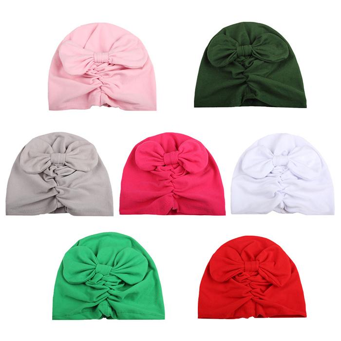 Baby Winter Hemming Cap with Bow Wrinkle Cute India Fashion El Sombrero Warm Milk Silk Hat - Click Image to Close
